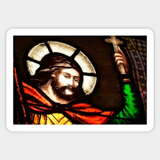 Jesus and cross Sticker